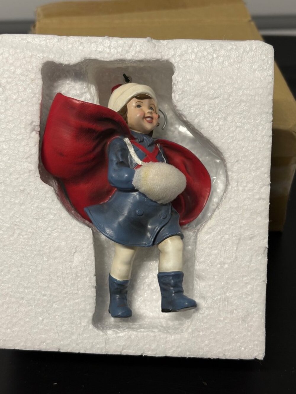 Vintage Norman Rockwell Saturday Evening Post Christmas Tree Ornament Child 5"